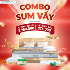 Combo Sum Vầy - Trọn bộ nệm, ga, gối giá tốt