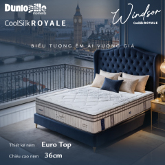 Đệm lò xo Dunlopillo CoolSilk ROYALE Windsor -20% kèm quà tặng