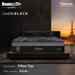 Nệm lò xo Dunlopillo CoolSilk BLACK Valmont giảm 20% | Thế Giới Nệm