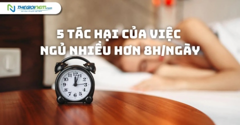 5 tác hại của việc ngủ nhiều hơn 8h/ngày 