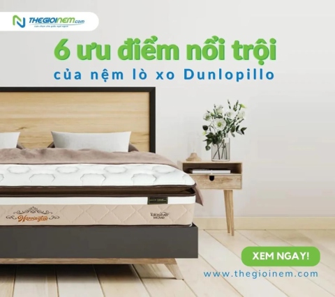 6 Ưu điểm nổi trội của nệm lò xo Dunlopillo