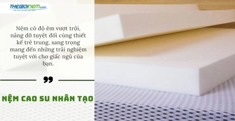 Bảng giá nệm cao su nhân tạo khuyến mãi mới nhất 2024 | Thế Giới Nệm