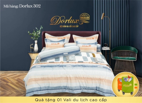 Bộ chăn ga Dorlux 302 Hàn Việt Hải giảm 25% + Quà| Thegioinem.com