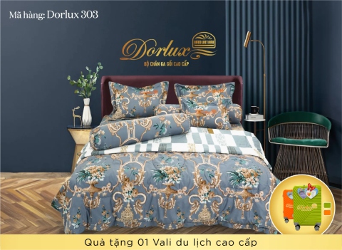 Bộ chăn ga Dorlux 303 Hàn Việt Hải giảm 25% + Quà| Thegioinem.com