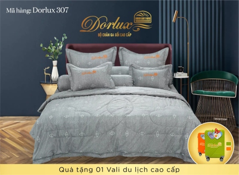 Bộ chăn ga Dorlux 307 Hàn Việt Hải giảm 25% + Quà| Thegioinem.com