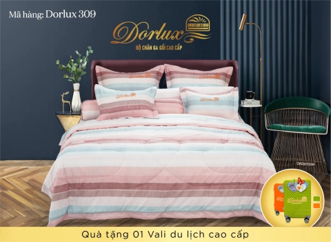 Bộ chăn ga Dorlux 309 Hàn Việt Hải giảm 25% + Quà| Thegioinem.com