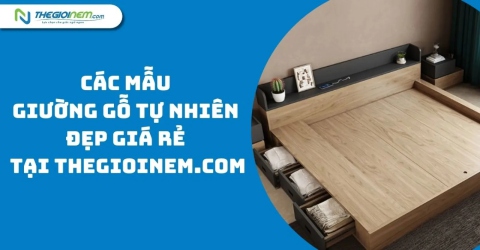 Các mẫu giường gỗ tự nhiên đẹp giá rẻ tại Thegioinem.com