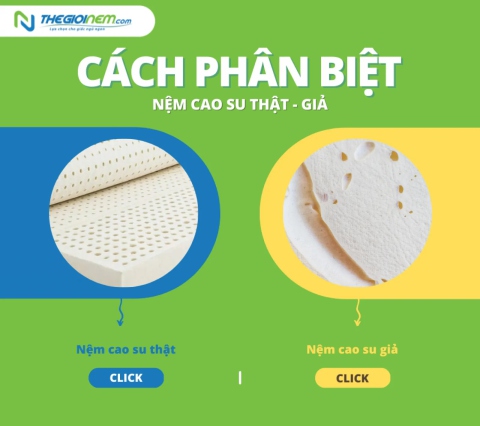 Cách phân biệt nệm cao su thật giả | Thegioinem.com