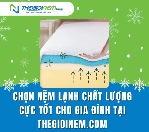 Chọn nệm lạnh chất lượng cực tốt cho gia đình tại Thegioinem.com