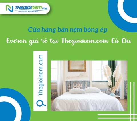 Cửa hàng bán nệm bông ép Everon giá rẻ tại Củ Chi