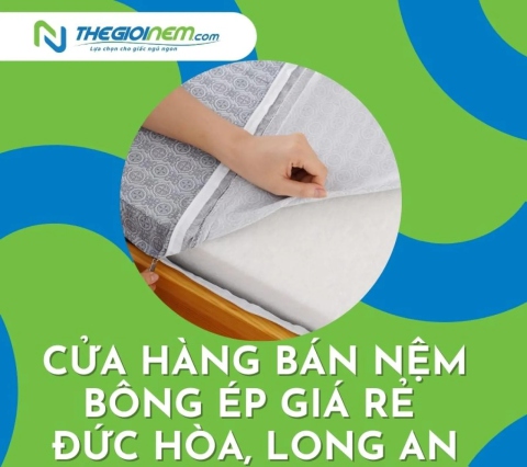 Cửa hàng bán nệm bông ép giá rẻ Đức Hòa, Long An