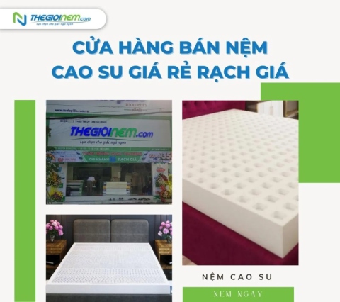 Cửa hàng bán nệm cao su giá rẻ Rạch Giá | Thế Giới Nệm