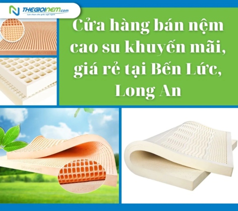 Cửa hàng bán nệm cao su khuyến mãi, giá rẻ tại Bến Lức, Long An