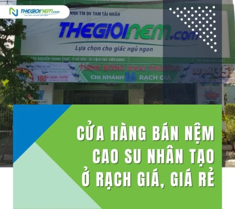 Cửa hàng bán nệm cao su nhân tạo Rạch Giá giá rẻ | Thegioinem.com