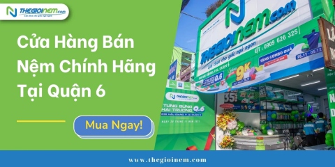 Cửa hàng bán nệm chính hãng tại Quận 6  | Thế Giới Nệm