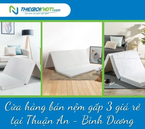 Cửa hàng bán nệm gấp 3 giá rẻ tại Thuận An - Bình Dương