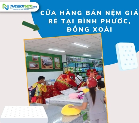 Cửa hàng bán nệm giá rẻ tại Bình Phước, Đồng Xoài - Thế Giới Nệm