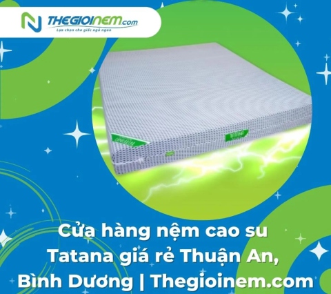 Cửa hàng nệm cao su Tatana giá rẻ Thuận An, Bình Dương | Thegioinem.com