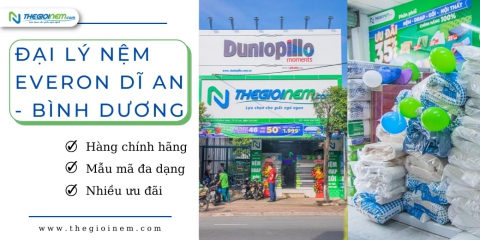 Đại lý nệm Everon chính hãng, giá rẻ tại Dĩ An - Bình Dương