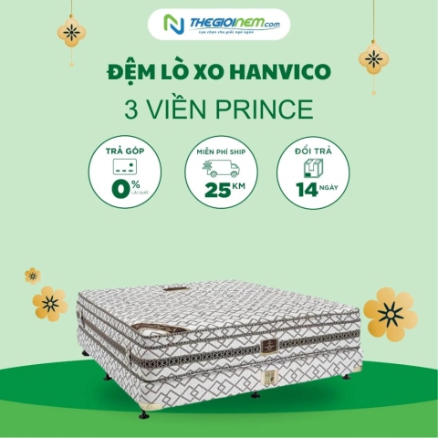 Đệm Lò Xo Hanvico 3 Viền Prince 30cm Giảm 15% | Thegioinem.com