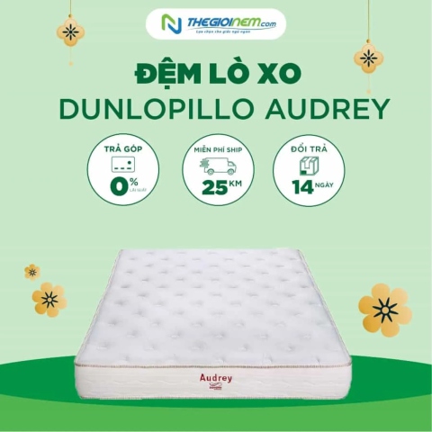 Đệm lò xo Dunlopillo Audrey Giảm Giá 20% + Quà | Thế Giới Nệm