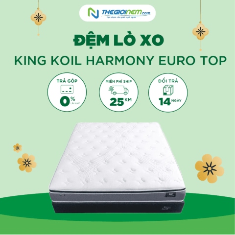 Đệm Lò Xo Kingkoil Harmony Euro Top Khuyến Mãi 20% | Thegioinem.com