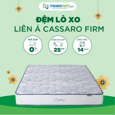 Đệm Lò Xo Liên Á CASSARO FIRM Giảm Giá 10% Tại Thegioinem.com