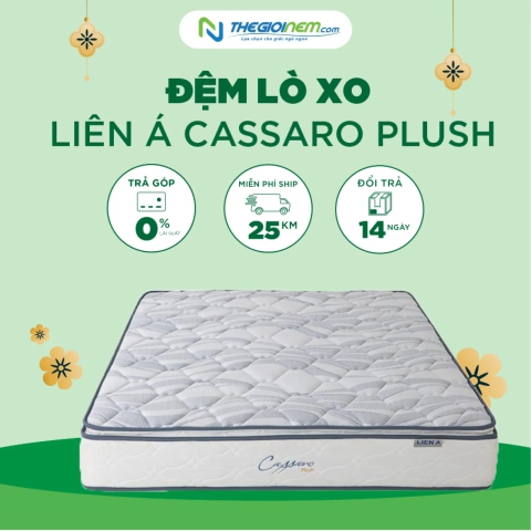 Đệm Lò Xo Liên Á CASSARO PLUSH Giảm Giá 10% Tại Thegioinem.com