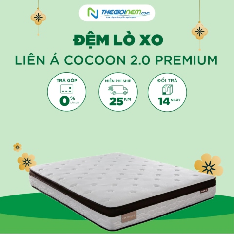 Đệm Lò Xo Liên Á COCOON 2.0 PREMIUM Giảm 15% Tại Thegioinem.com