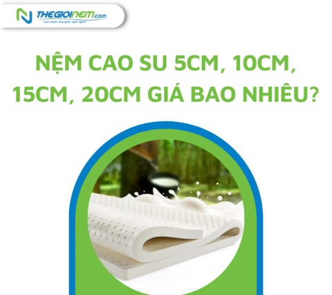  Nệm cao su 5cm, 10cm, 15cm, 20cm giá bao nhiêu? | Thegioinem.com