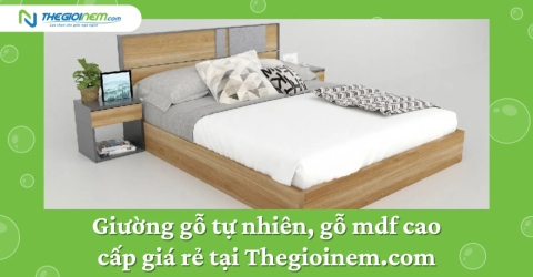 Giường gỗ tự nhiên, gỗ mdf cao cấp giá rẻ tại Thegioinem.com