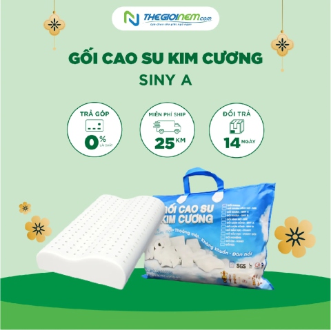 Gối Cao Su Kim Cương Siny A | Thegioinem.com