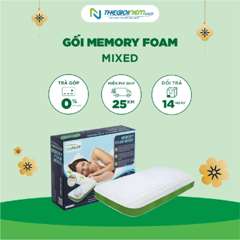 Gối Memory Foam Mixed Khuyến Mãi Giảm10% + Quà Chỉ Tại Thegioinem.com