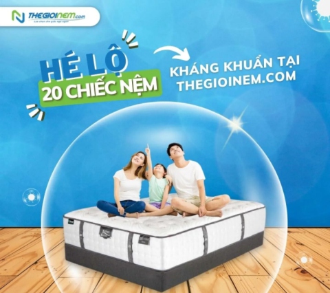 Hé lộ 20 chiếc nệm kháng khuẩn tại Thegioinem.com