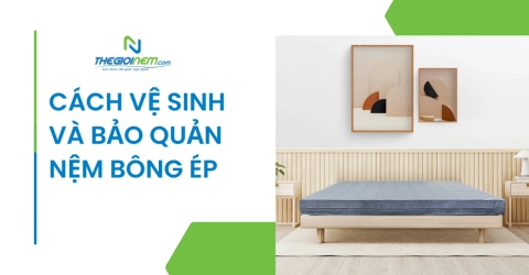 Cách vệ sinh và bảo quản nệm bông ép - Thế Giới Nệm