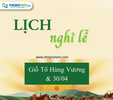 Lịch nghỉ lễ giỗ tổ Hùng Vương và 30/4/2024