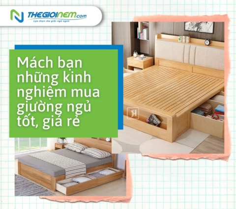 Mách bạn những kinh nghiệm mua giường ngủ tốt, giá rẻ 