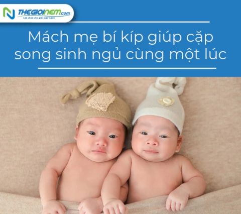 Mách mẹ bí kíp giúp cặp song sinh ngủ cùng một lúc