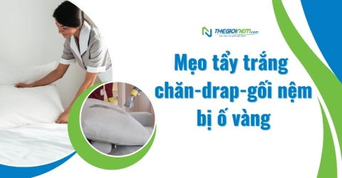 Mẹo Tẩy Trắng Chăn-Drap-Gối Nệm Bị Ố Vàng