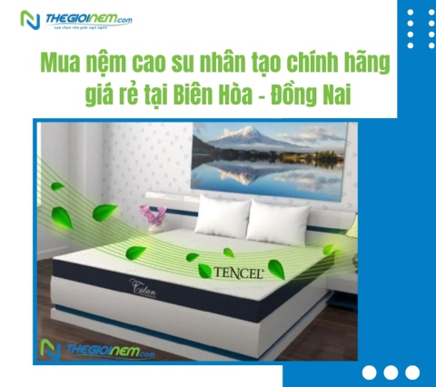 Mua nệm cao su nhân tạo chính hãng giá rẻ tại Biên Hòa - Đồng Nai | Thegioinem.com