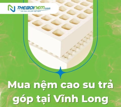 Mua nệm cao su trả góp tại Vĩnh Long | Thegioinem.com