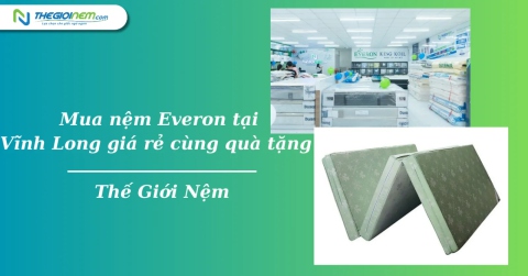 Mua nệm Everon tại Vĩnh Long giá rẻ cùng quà tặng - Thế Giới Nệm