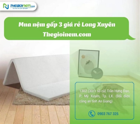 Mua nệm gấp 3 giá rẻ Long Xuyên  | Thegioinem.com