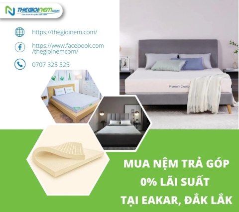 Mua nệm trả góp 0% lãi suất tại Eakar, Đắk Lắk