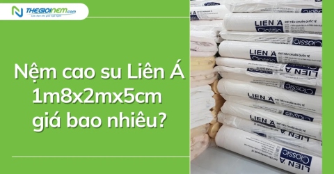 Nệm cao su Liên Á 1m8x2mx5cm giá bao nhiêu?