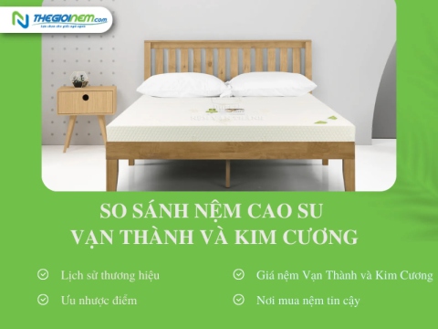 So sánh nệm cao su Vạn Thành và Kim Cương | Thegioinem.com