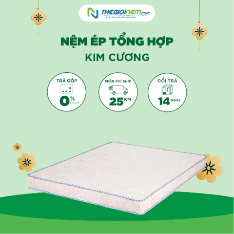 Nệm Ép Tổng Hợp Kim Cương Giảm Giá 20% Tại Thegioinem.com