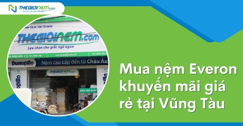 Mua nệm Everon khuyến mãi giá rẻ tại Vũng Tàu -Thế Giới Nệm 