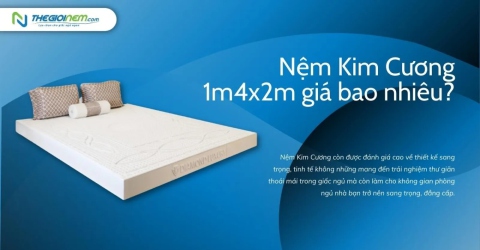 Nệm Kim Cương 1m4x2m giá bao nhiêu? - Thegioinem.com