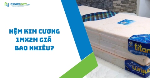 Nệm Kim Cương 1mx2m Giá Bao Nhiêu? - Thegioinem.com